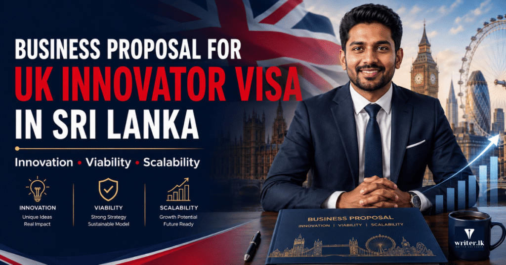 Business Proposal for UK Innovator Visa in Sri Lanka